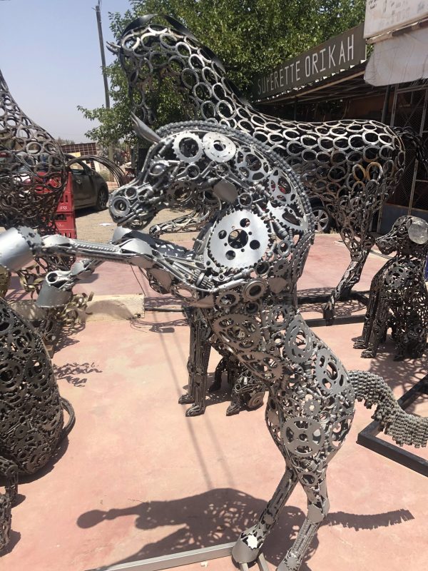 small standing metal scrap horse - Image 8