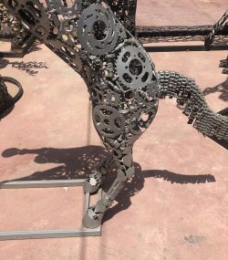 small standing metal scrap horse - Image 6