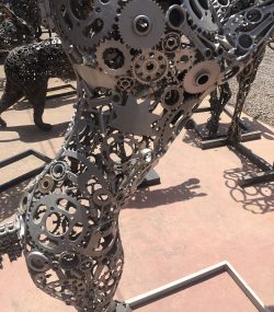 small standing metal scrap horse - Image 3