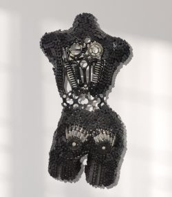 Metal Torso Sculpture statue : Handcrafted Wall Art for Indoor