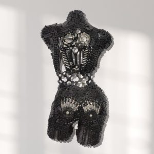 Metal Torso Sculpture statue : Handcrafted Wall Art for Indoor