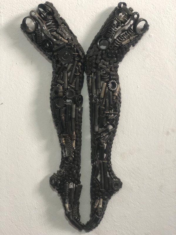 Artistic Steel Scrap Bust Sculpture - Handmade Steel Art