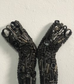 Artistic Steel Scrap Bust Sculpture - Handmade Steel Art