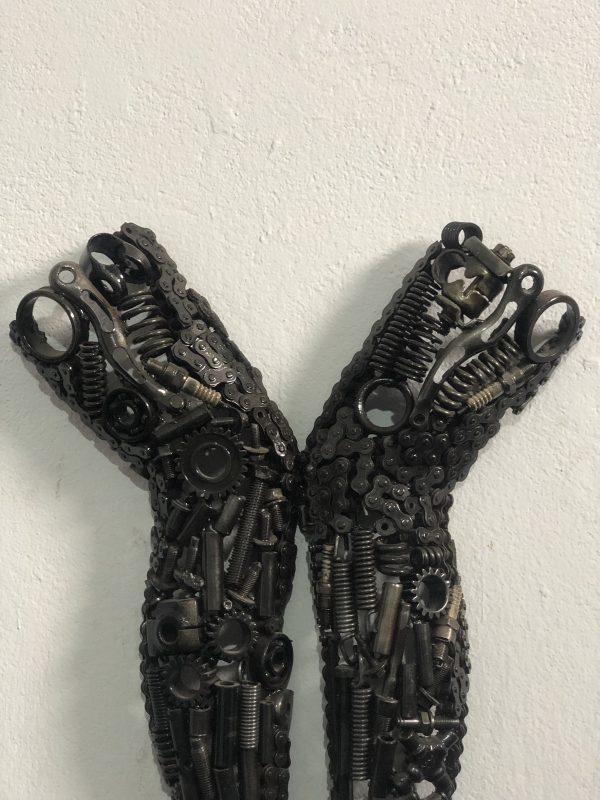 Artistic Steel Scrap Bust Sculpture - Handmade Steel Art