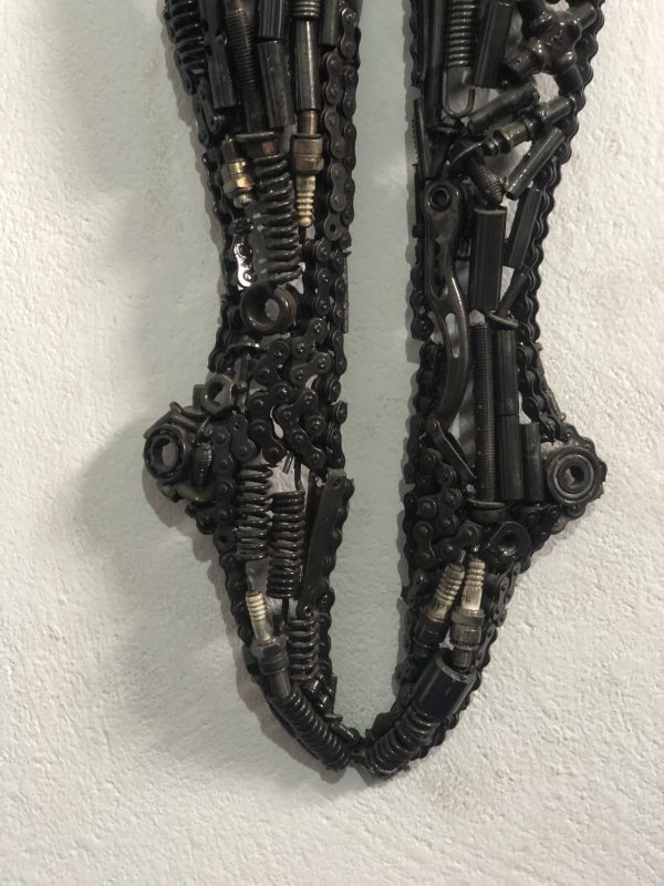 Artistic Steel Scrap Bust Sculpture - Handmade Steel Art