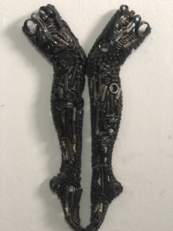 Artistic Steel Scrap Bust Sculpture - Handmade Steel Art