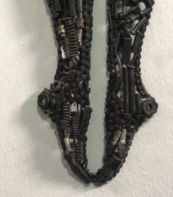 Artistic Steel Scrap Bust Sculpture - Handmade Steel Art