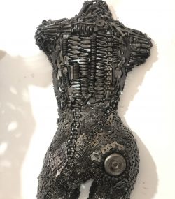 Women bust Decor -Wall Art -Artistic Steel Scrap Bust Sculpture - Handmade Steel Art