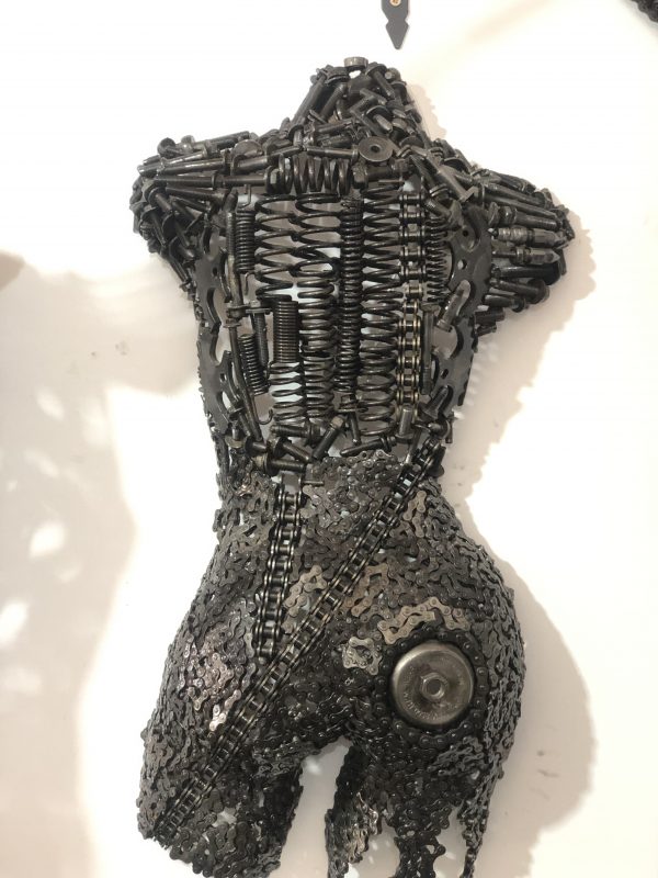 Women bust Decor -Wall Art -Artistic Steel Scrap Bust Sculpture - Handmade Steel Art