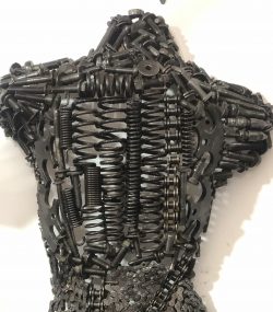 Women bust Decor -Wall Art -Artistic Steel Scrap Bust Sculpture - Handmade Steel Art
