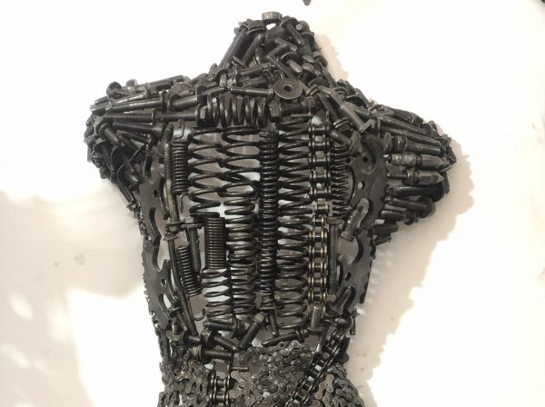 Women bust Decor -Wall Art -Artistic Steel Scrap Bust Sculpture - Handmade Steel Art