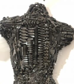 Women bust Decor -Wall Art -Artistic Steel Scrap Bust Sculpture - Handmade Steel Art