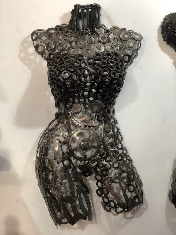 Women bust Decor -Wall Art -Artistic Steel Scrap Bust Sculpture - Handmade Steel Art