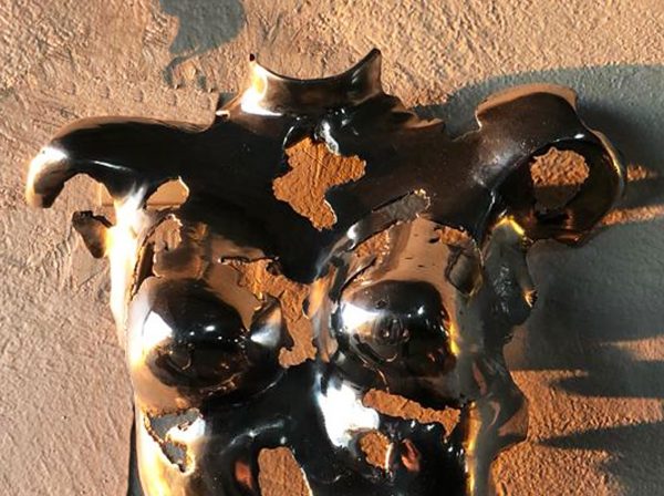 Captivating Female Torso Wall Art - Handmade Steel Art