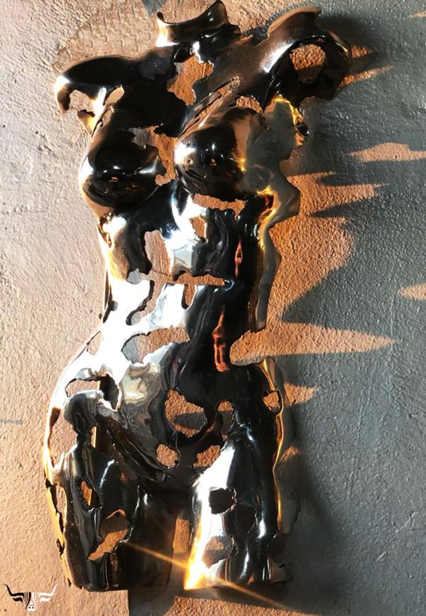 Captivating Female Torso Wall Art - Handmade Steel Art