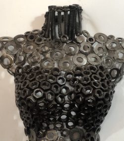 Women bust Decor -Wall Art -Artistic Steel Scrap Bust Sculpture - Handmade Steel Art
