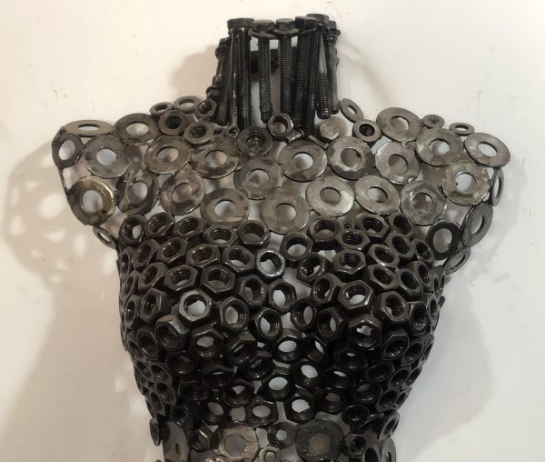 Women bust Decor -Wall Art -Artistic Steel Scrap Bust Sculpture - Handmade Steel Art