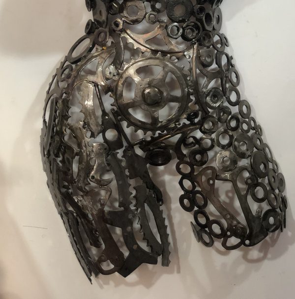 Women bust Decor -Wall Art -Artistic Steel Scrap Bust Sculpture - Handmade Steel Art