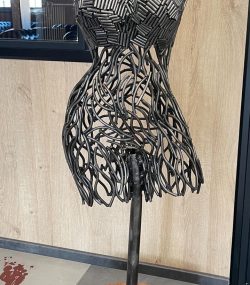 Handcrafted Scrap Metal Torso Sculpture - Handmade Steel Art