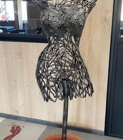 Handcrafted Scrap Metal Torso Sculpture - Handmade Steel Art