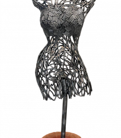 Handcrafted Scrap Metal Torso Sculpture - Handmade Steel Art