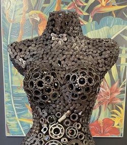 Handcrafted Scrap Bust Metal Art - Handmade Steel Art