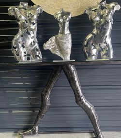 Handcrafted Aluminum Statue Bust - Handmade Steel Art
