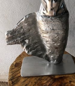 Handcrafted Aluminum Statue Bust - Handmade Steel Art