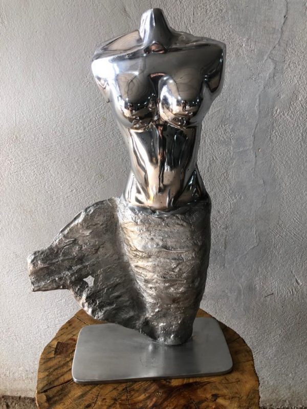 Handcrafted Aluminum Statue Bust - Handmade Steel Art