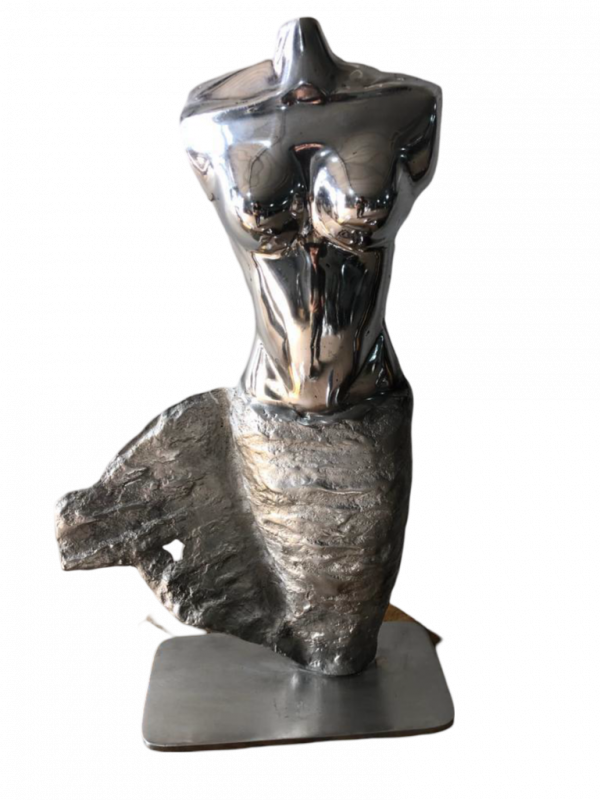 Handcrafted Aluminum Statue Bust- Handmade Steel Art