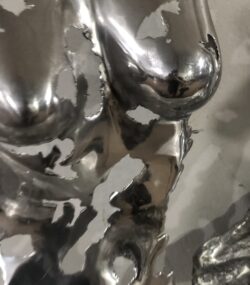 Handcrafted Scrap Metal Torso Sculpture - Handmade Steel Art