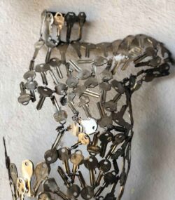 Welded Metal bust Statue - Metal Torso Sculpture - Handmade Steel Art
