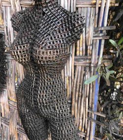 Welded Metal bust Statue - Metal Torso Sculpture - Handmade Steel Art