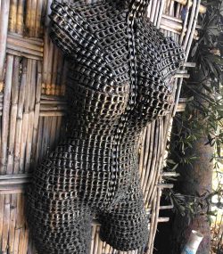 Welded Metal bust Statue - Metal Torso Sculpture - Handmade Steel Art