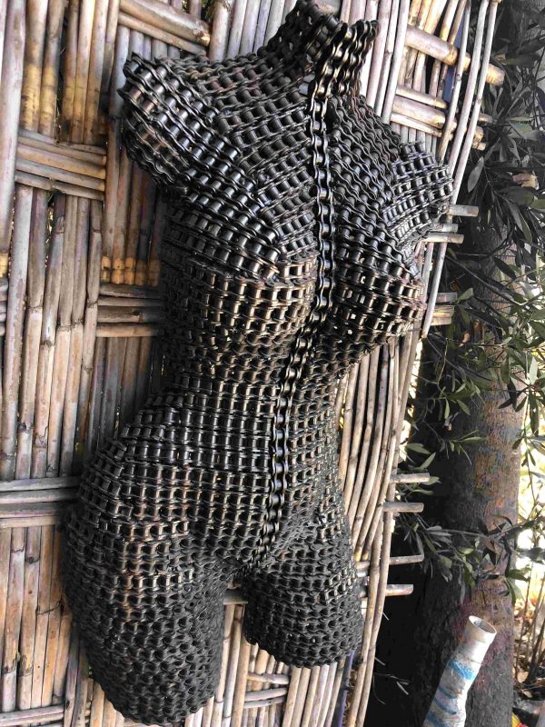 Welded Metal bust Statue - Metal Torso Sculpture - Handmade Steel Art