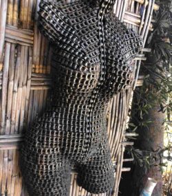 Welded Metal bust Statue - Metal Torso Sculpture - Handmade Steel Art