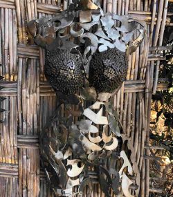 Welded Metal bust Statue - Metal Torso Sculpture - Handmade Steel Art