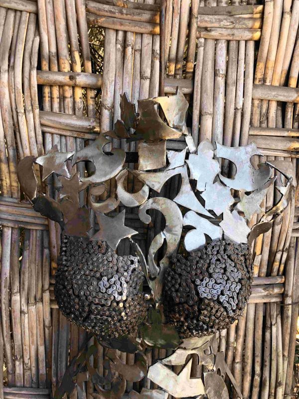 Welded Metal bust Statue - Metal Torso Sculpture - Handmade Steel Art