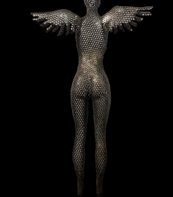 Welded Metal bust Statue - Metal Torso Sculpture - Handmade Steel Art axle nuts female statue