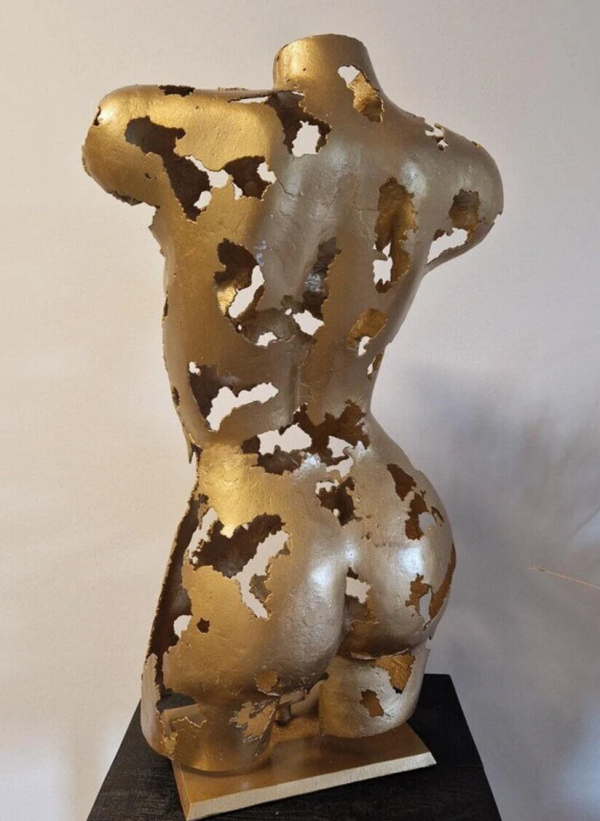 Welded Metal bust Statue - Metal Torso Sculpture - Handmade Steel Art