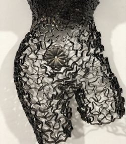 Welded Metal bust Statue - Metal Torso Sculpture - Handmade Steel Art