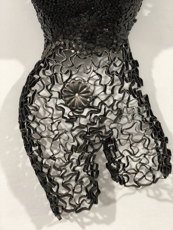 Welded Metal bust Statue - Metal Torso Sculpture - Handmade Steel Art