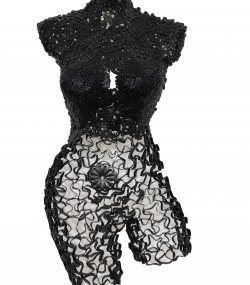 Welded Metal bust Statue - Metal Torso Sculpture - Handmade Steel Art