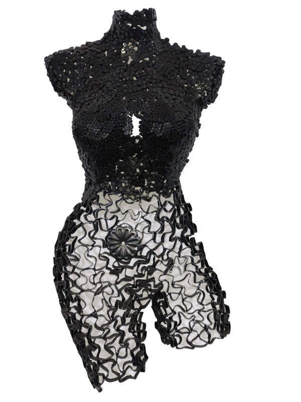 Welded Metal bust Statue - Metal Torso Sculpture - Handmade Steel Art