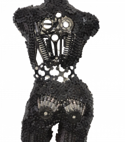 Welded Metal bust Statue - Metal Torso Sculpture - Handmade Steel Art
