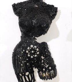Welded Metal bust Statue - Metal Torso Sculpture - Handmade Steel Art