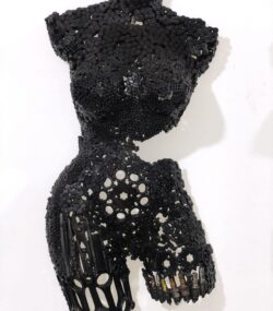 Welded Metal bust Statue - Metal Torso Sculpture - Handmade Steel Art
