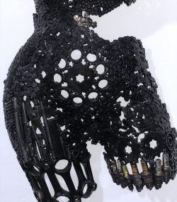 Welded Metal bust Statue - Metal Torso Sculpture - Handmade Steel Art