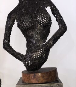 Wall Sculpture for Home Decor - Metal Torso statue- Handmade Steel Art