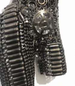 Contemporary Scrap Metal Sculpture Torso - Handmade Steel Art